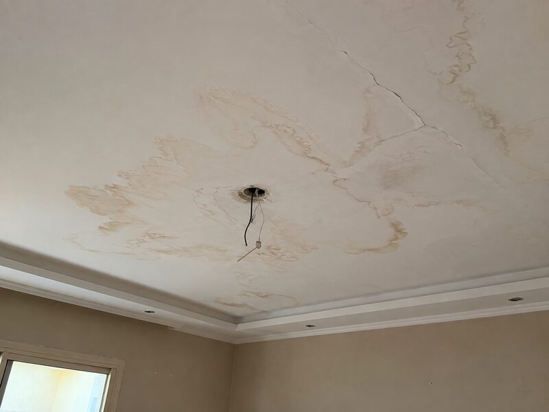 Ceiling Repair in Al Ain before work by Reef Al Ghadeer